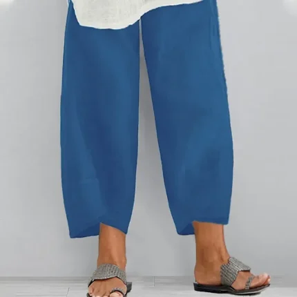 Women's Plus Size Chinos Capri shorts Baggy Pants Sporty Casual Chino Calf-Length Natural Solid Color Pocket Baggy Micro-elastic Vacation Daily Weekend Black Navy Blue Green khaki Spring Fall Regular